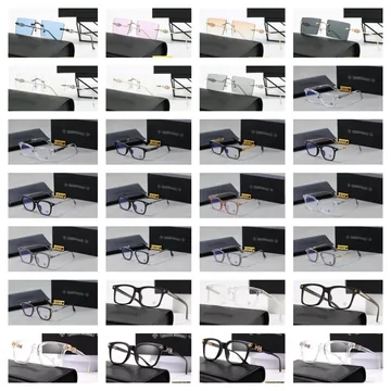 A grid of small product photos of sunglasses and optical frames with their cases.